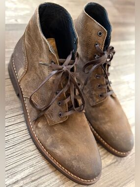 Thursday Boot Company President Lace-Up Boot in Mocha Suede Sz 10.5